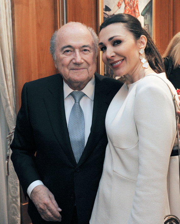 Linda Barras i Sepp Blatter