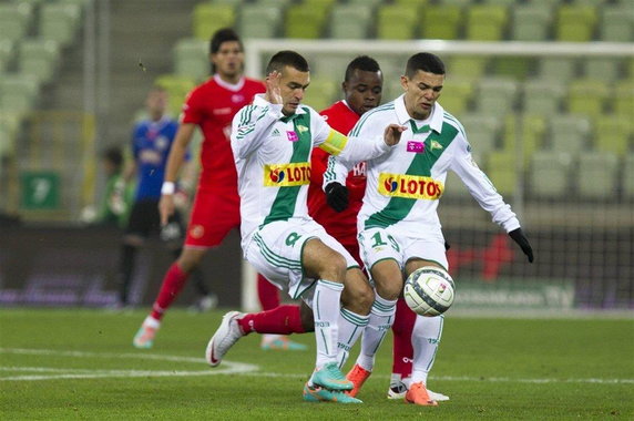 Lechia Gdańsk - Widzew Łódź Łukasz Surma i Ricardinho