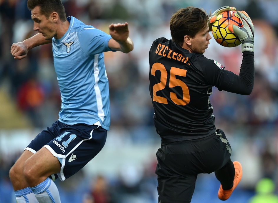 Wojciech Szczęsny w meczu z Lazio Rzym