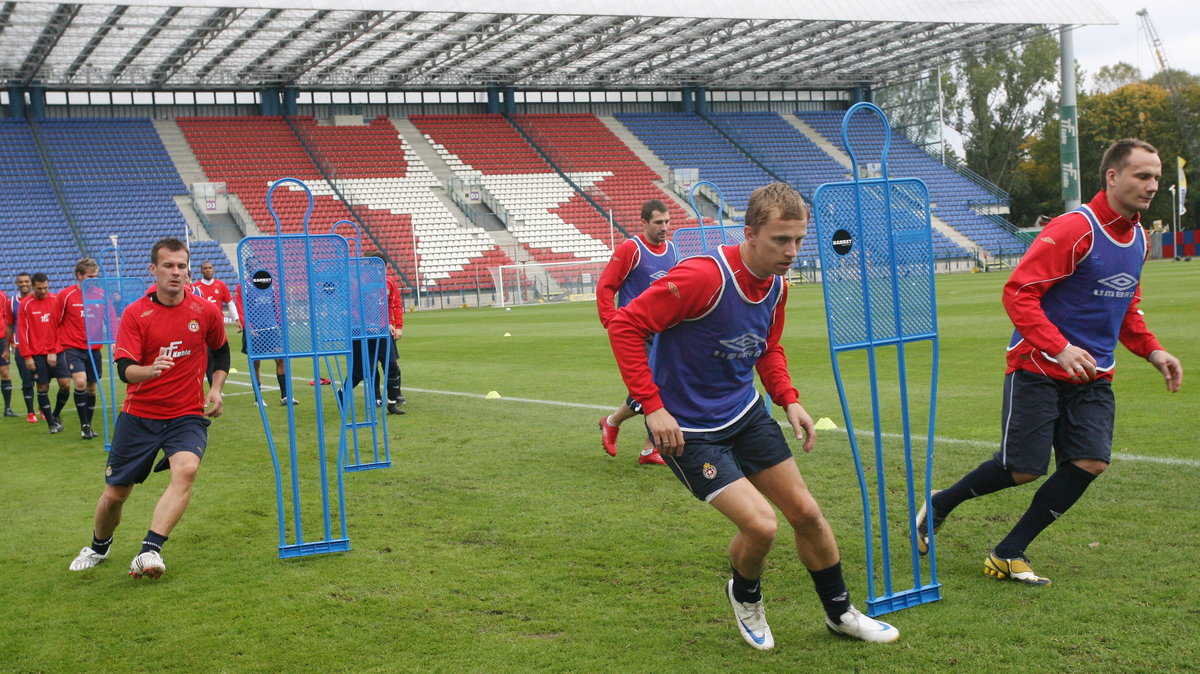 PIŁKA NOŻNA PUCHAR UEFA WISŁA TRENING