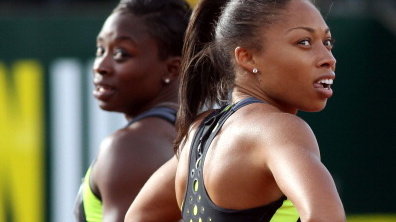 Allyson Felix; Jeneba Tarmoh