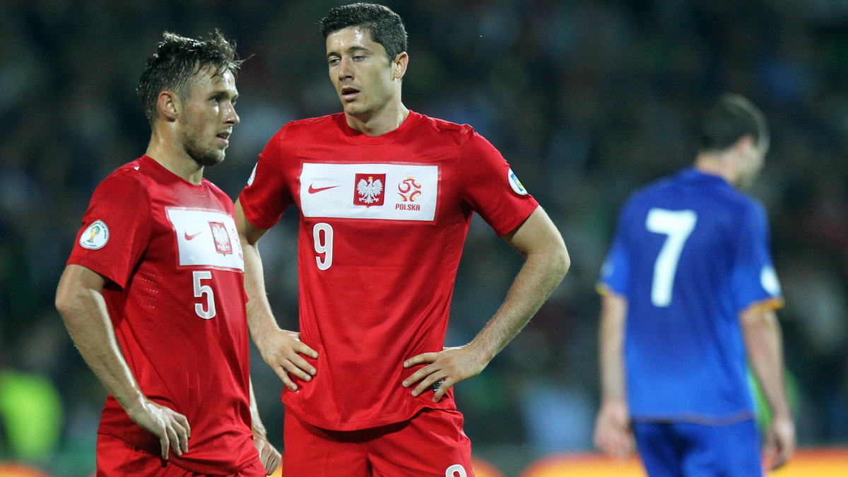 Maciej Rybus i Robert Lewandowski 