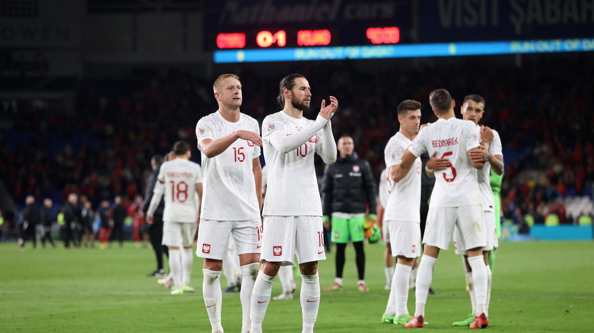 Piłkarze reprezentacji Polski po meczu z Walią