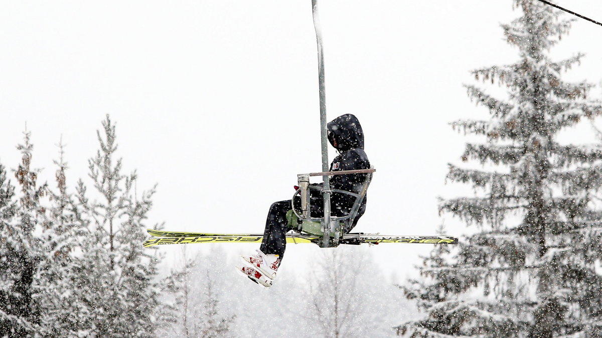 Kamil Stoch na treningu w Ramsau