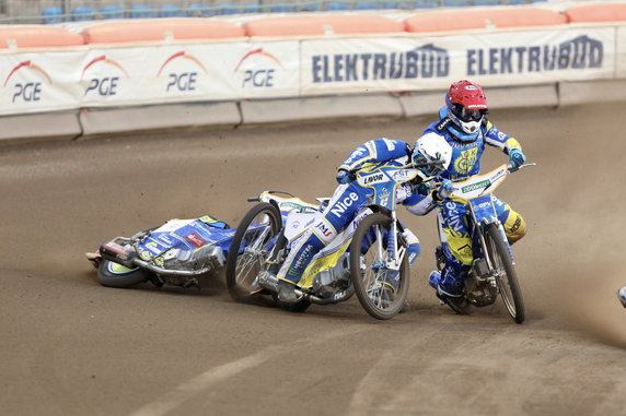 Nicki Pedersen, Jack Holder, Kenneth Bjerre - upadek