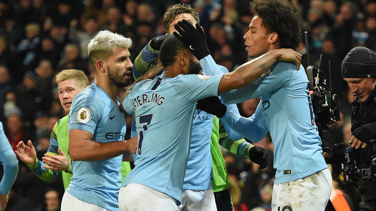 Manchester City świętuje gola z Liverpoolem