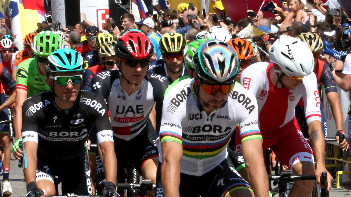 Rafał Majka (z lewej), Peter Sagan (w środku)