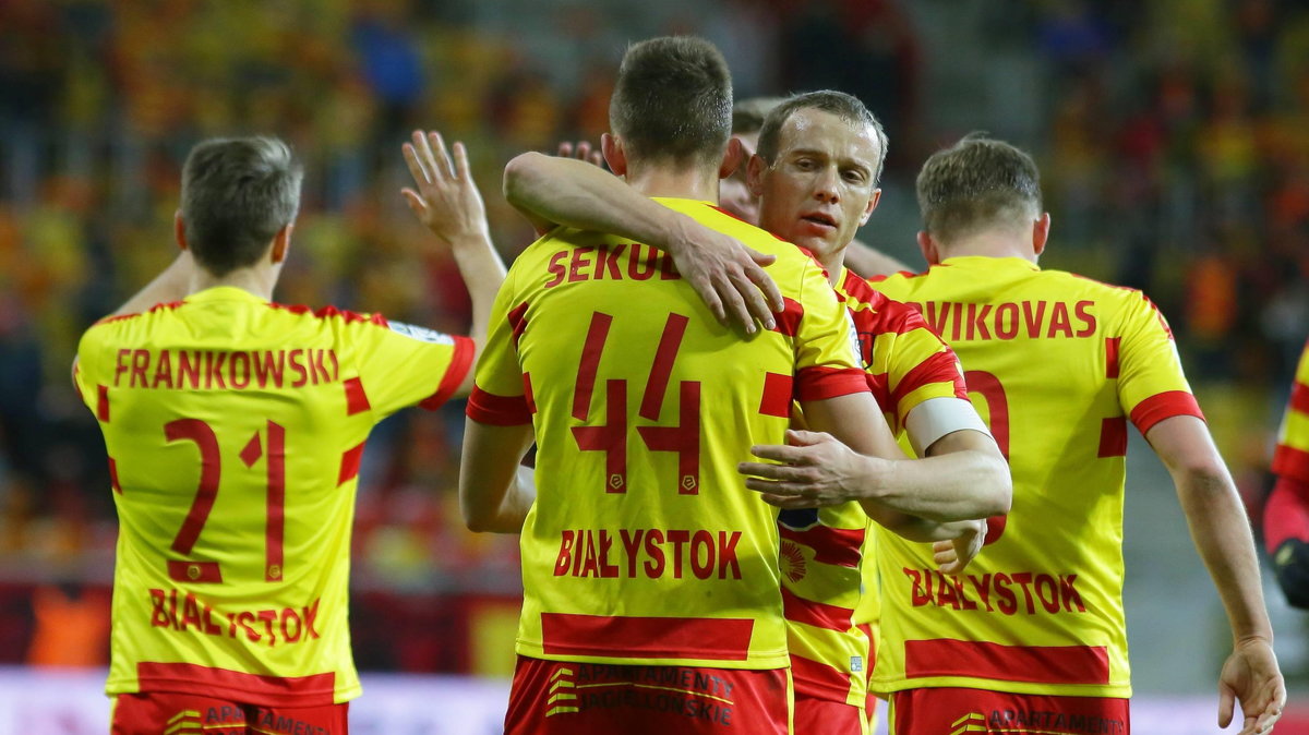 Pilka nozna. Ekstraklasa. Jagiellonia Bialystok - Korona Kielce. 12.12.2017