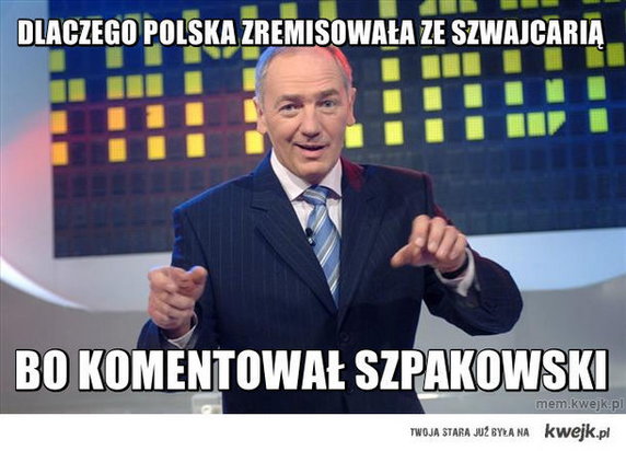 Reprezentacja Polski zremisowała ze Szwajcarią 2:2 - memy