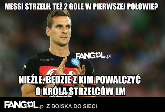 Liga Mistrzów: SSC Napoli pokonało Dynamo Kijów - Milik bohaterem memów