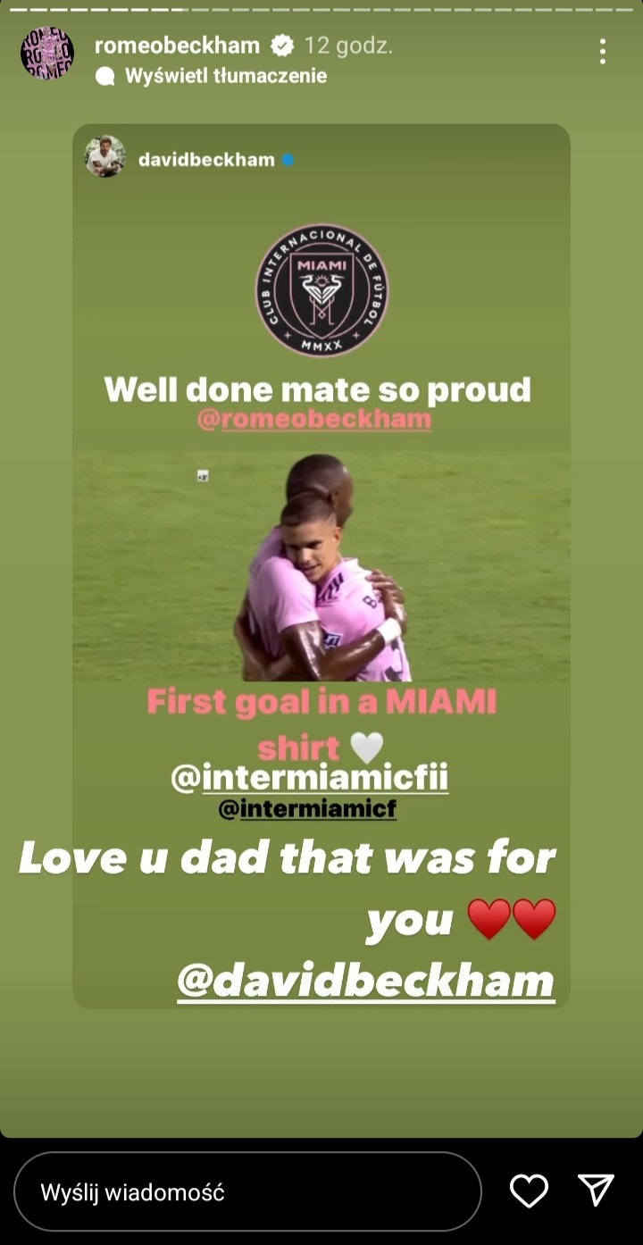 David Beckham dumny z syna