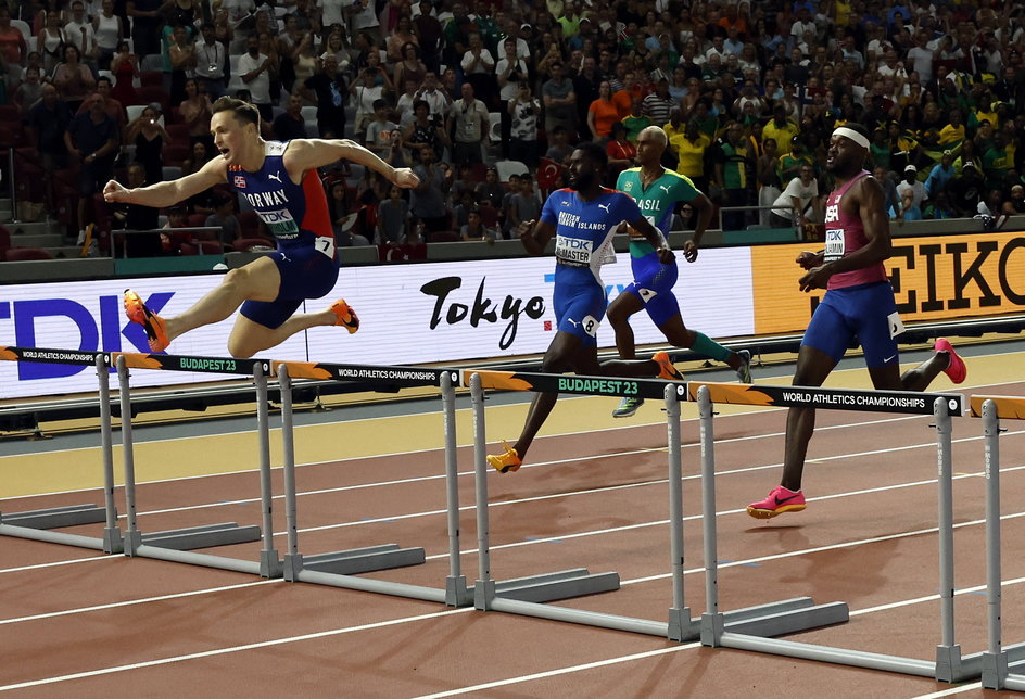 Karsten Warholm złotym medalistą na 400 m ppł