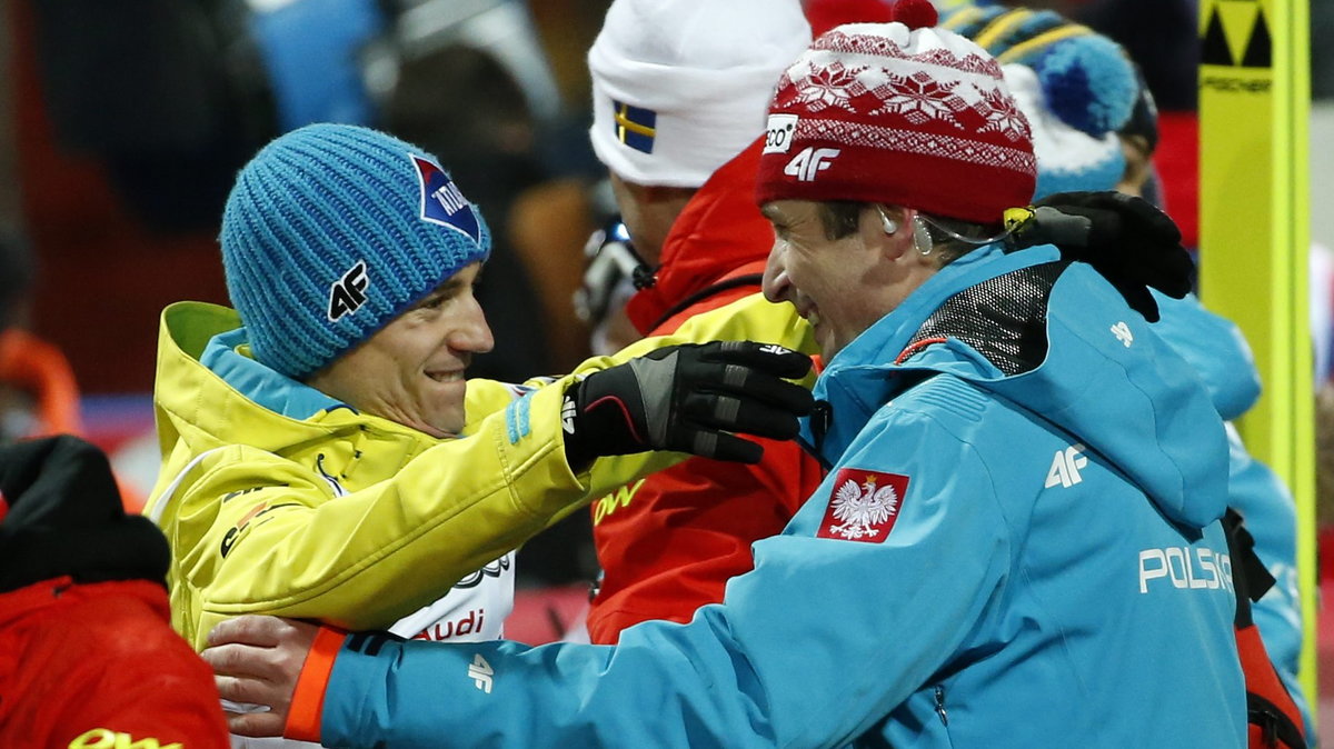 Kamil Stoch (po lewej) i Łukasz Kruczek