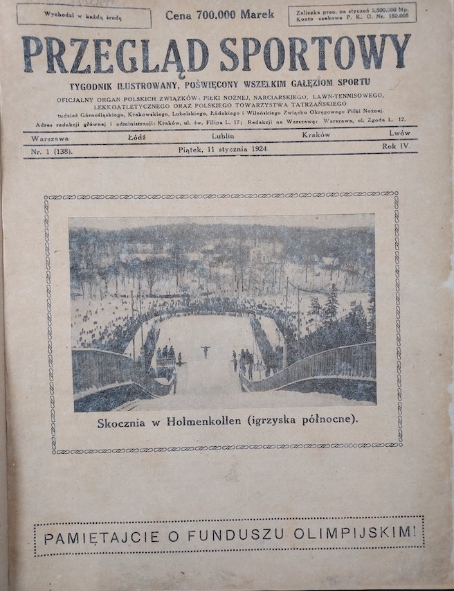 Okładka pierwszego numeru „PS” z 1924 r. Ukazał się on – „dopiero” 11 stycznia.