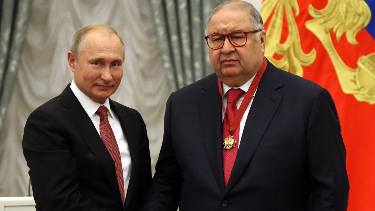 Od lewej: Władimir Putin i Aliszer Usmanow