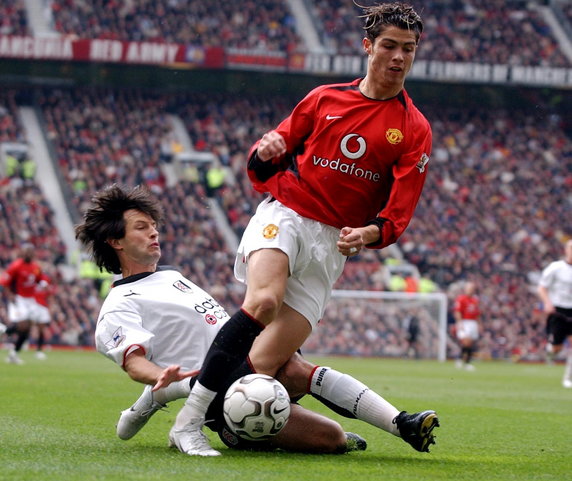 Cristiano Ronaldo w swoim pierwszym sezonie w Manchesterze United