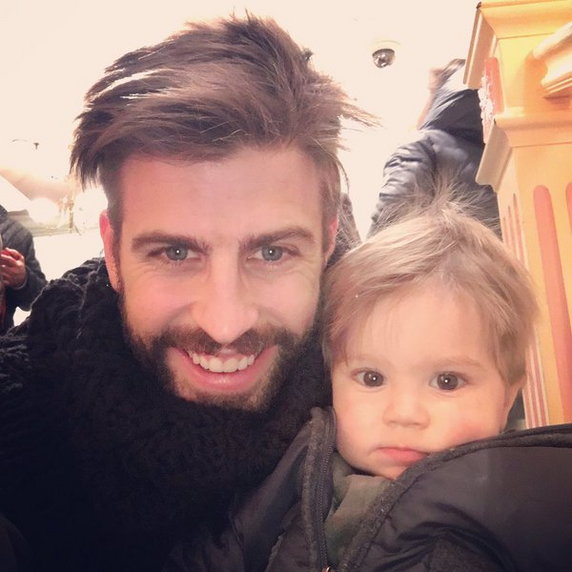 Gerard Pique z synem Sashą