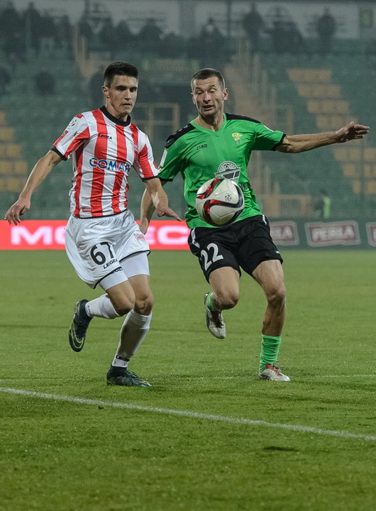 PIŁKA NOŻNA EKSTRAKLASA ZAGŁĘBIE LUBIN CRACOVIA (Bartosz Kapustka Łukasz Mierzejewski)