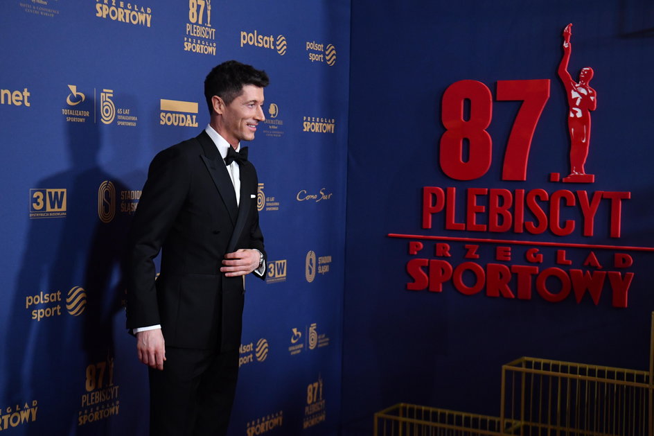 Robert Lewandowski podczas Gali Mistrzów Sportu w 2022 r.