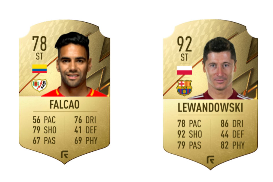 Porównanie Lewandowskiego i Falcao w FIFA 22