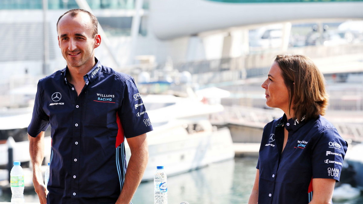 Robert Kubica (z lewej) i Claire Williams