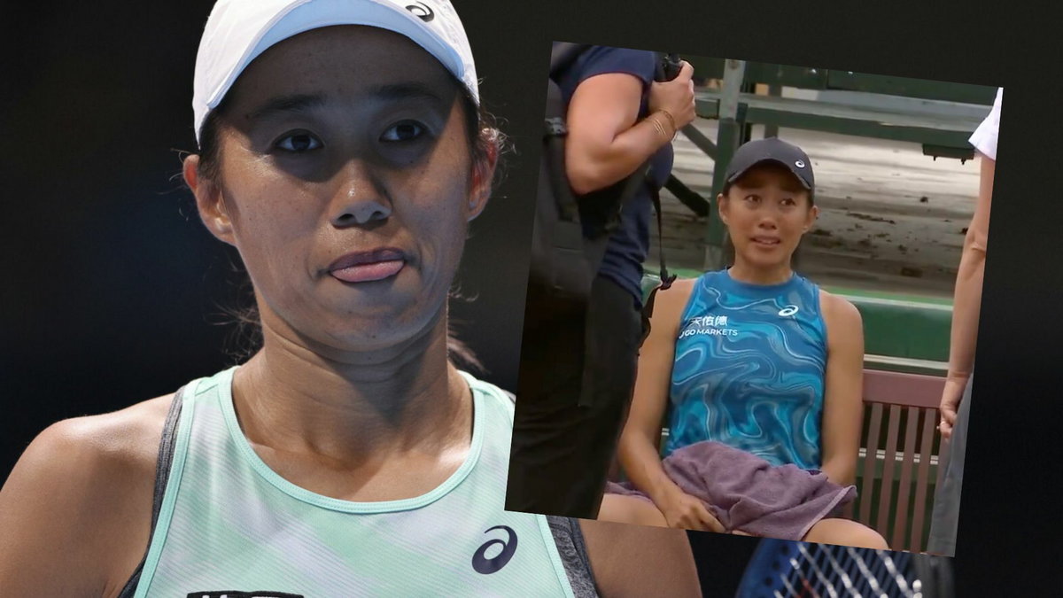 Shuai Zhang (w małym zdjęciu tenisistka podczas ataku paniki)