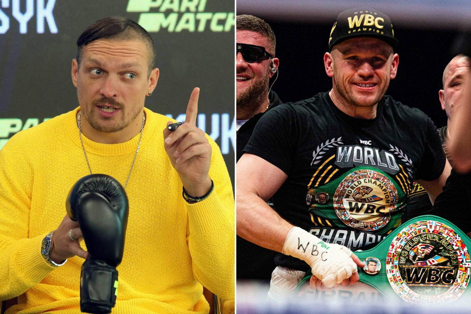 Ołeksandr Usyk oraz Łukasz Różański