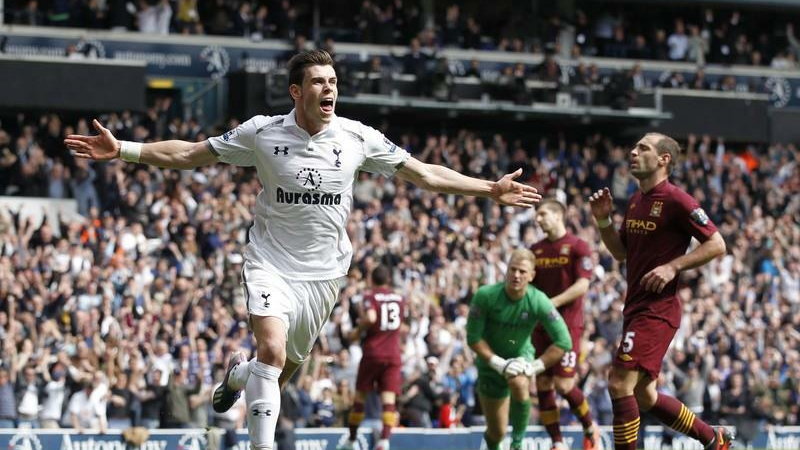 Gareth Bale w meczu Tottenham - Manchester City 