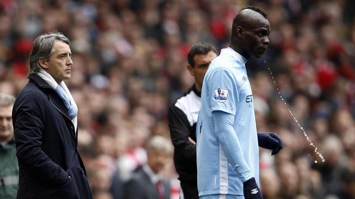 Roberto Mancini i Mario Balotellii (z prawej)