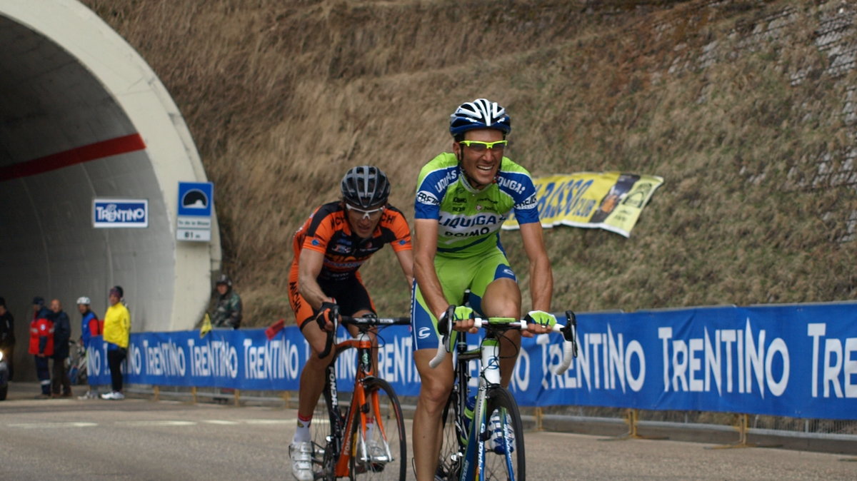 Ivan Basso i Przemysław Niemiec (z lewej)