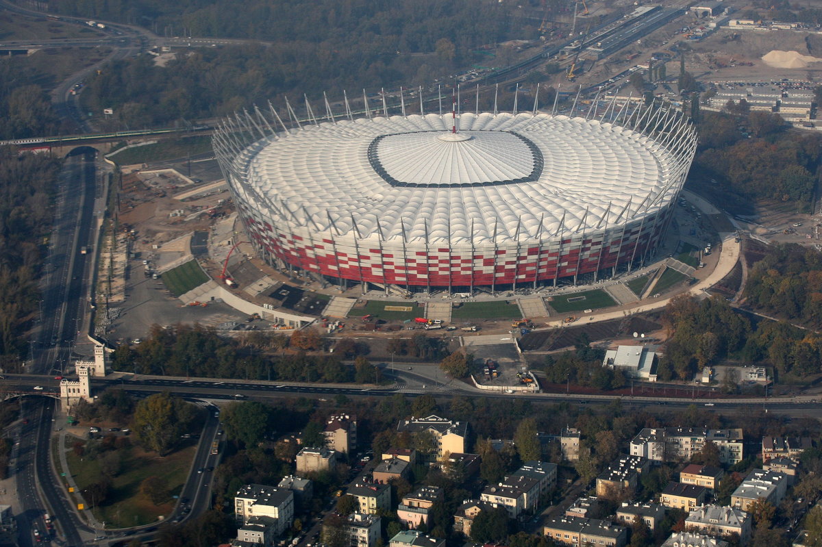 Stadion Narodowy z lotu ptaka