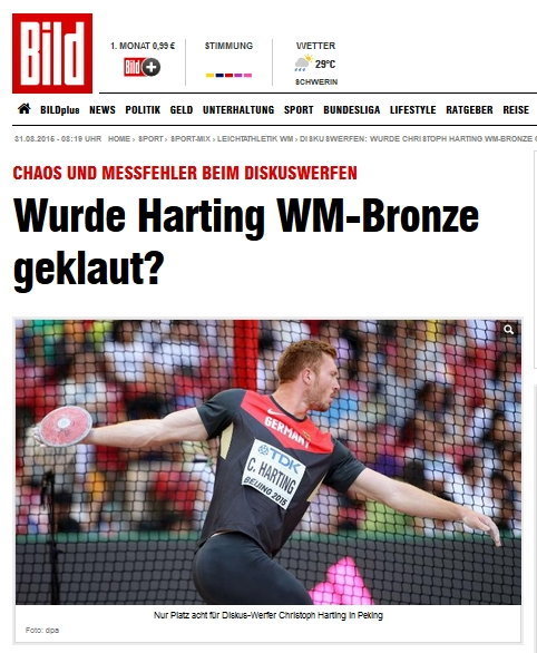 Artykuł na stronie gazety "Bild"