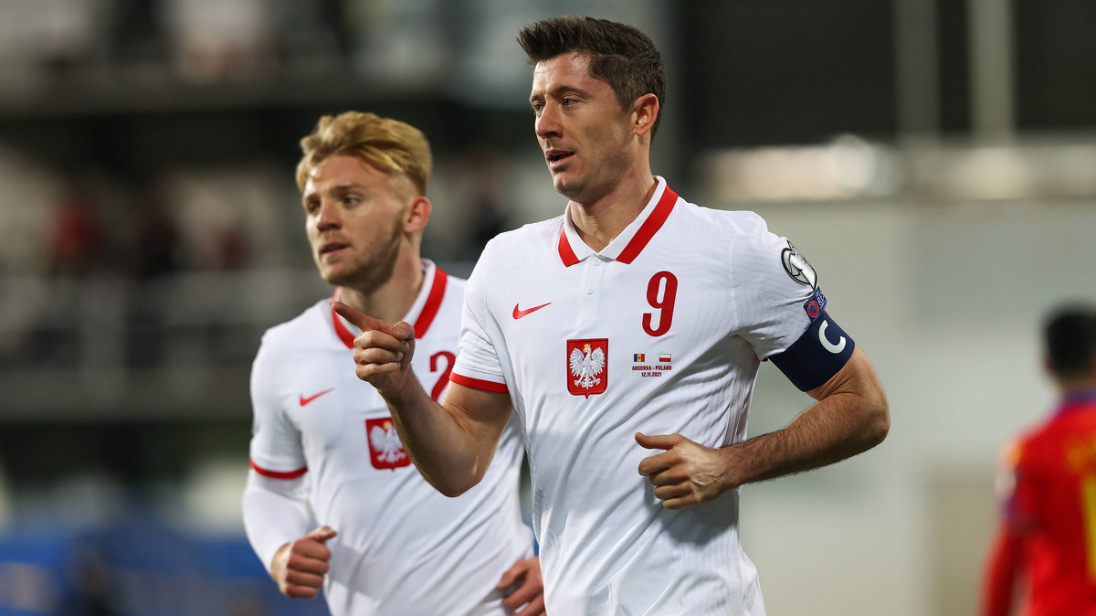 Kamil Jóźwiak i Robert Lewandowski