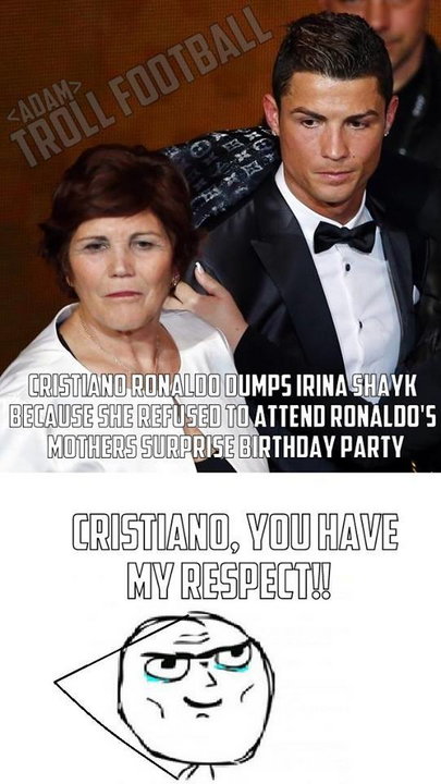 Internauci skomentowali rozstanie Cristiano Ronaldo i Iriny Szejk554