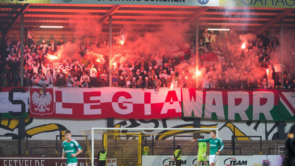 Kibice Legii w Lokeren