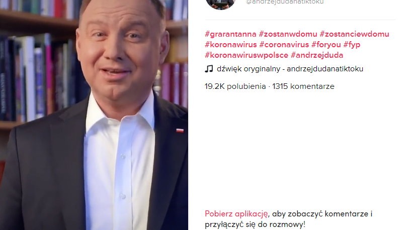 Prezydent Andrzej Duda na TikToku