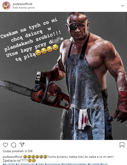 Mariusz Pudzianowski w sesji z okazji Halloween