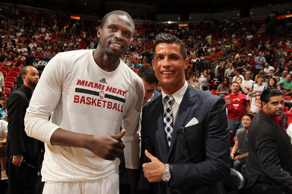 Cristiano Ronaldo na meczu NBA