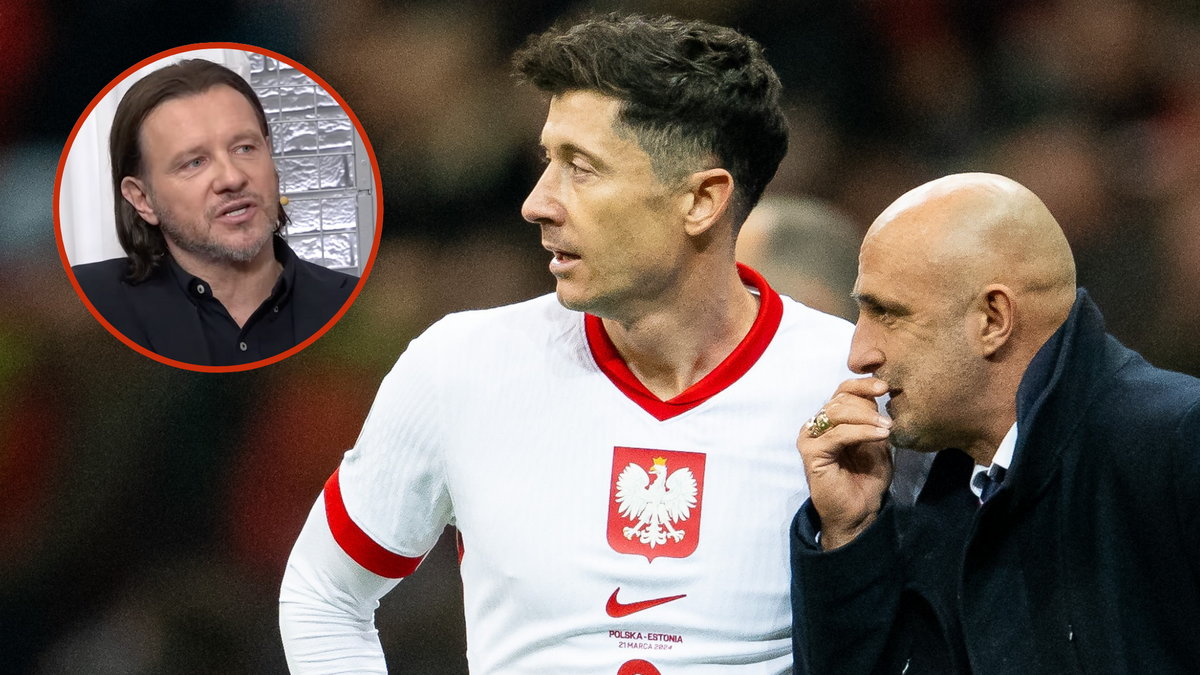 Robert Lewandowski i Michał Probierz oraz Radosław Majdan