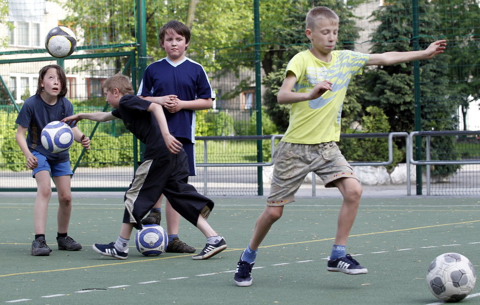 Piłkarski trening dla dzieci