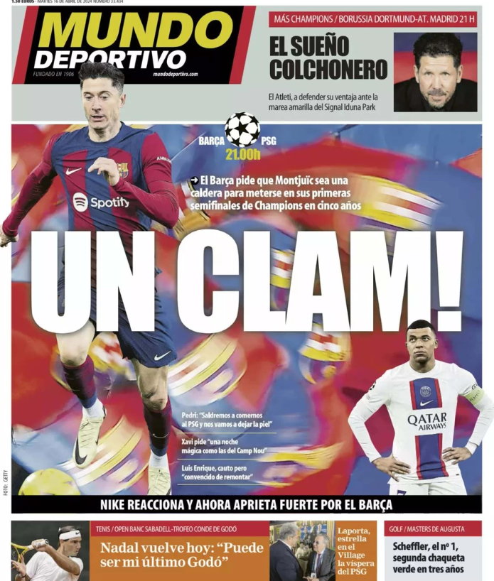 Pierwsza strona Mundo Deportivo