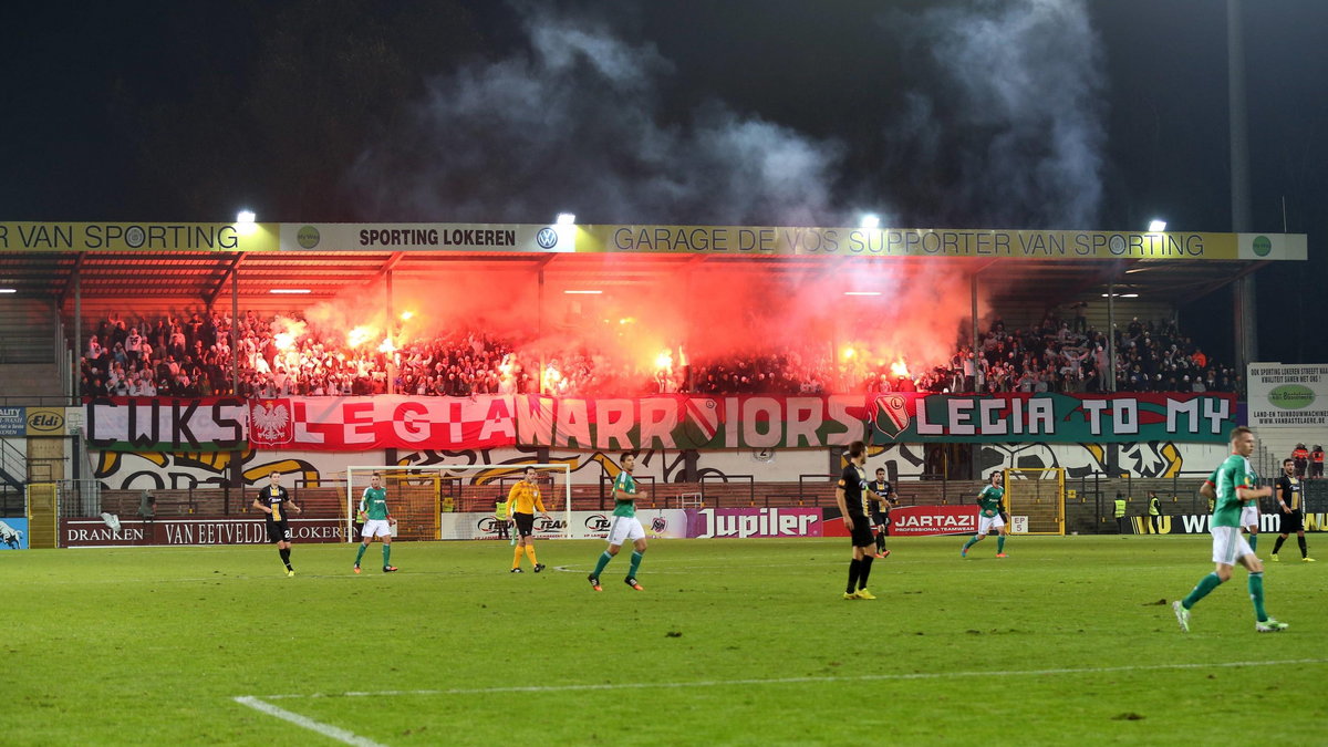 Kibice Legii w Lokeren