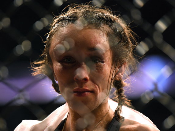 Joanna Jędrzejczyk po walce z Zhang Weili w marcu 2020 r.