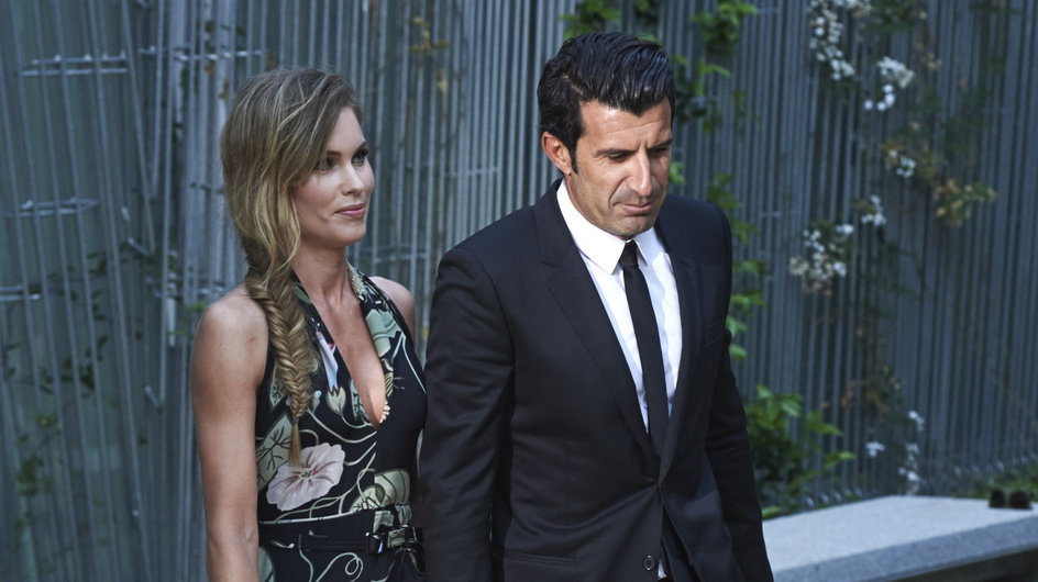 Luis Figo z żoną Helen Svedin