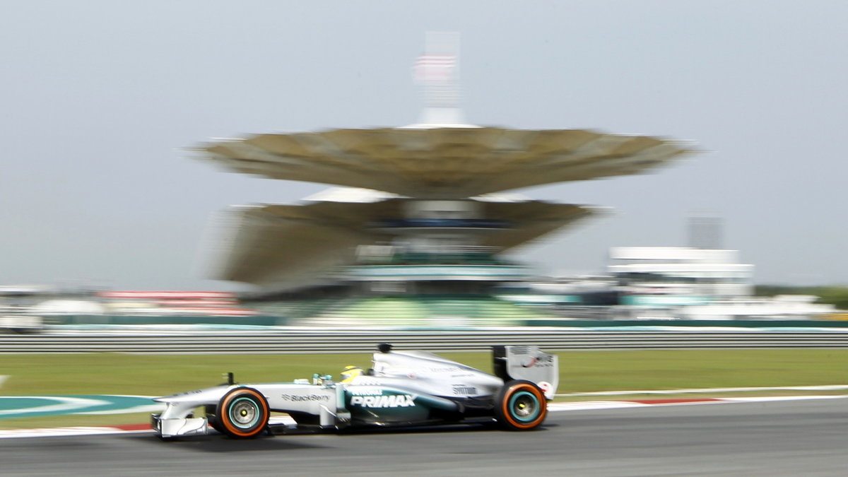 Nico Rosberg na torze Sepang