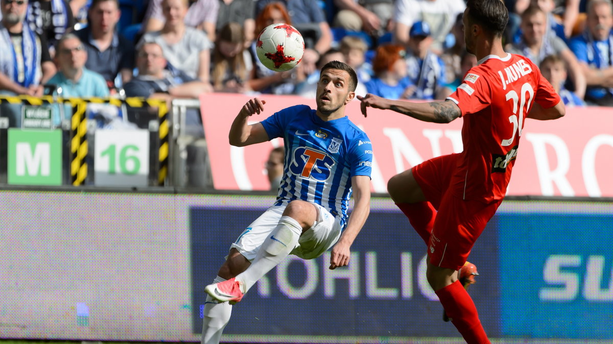 PIŁKA NOŻNA EKSTRAKLASA LECH POZNAŃ LECHIA GDAŃSK ( Maciej Makuszewski Joao Nunes )