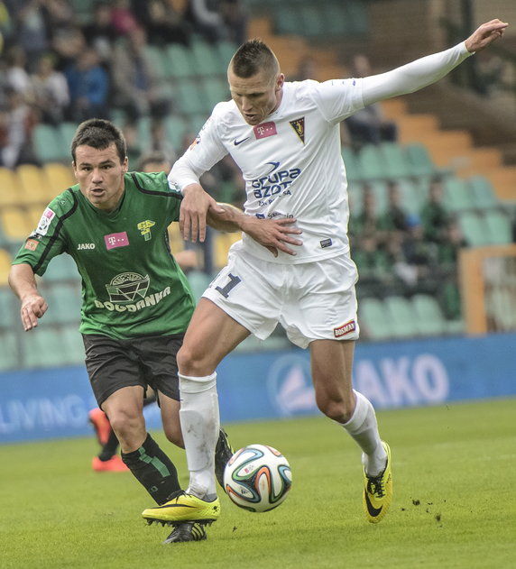 PIŁKA NOŻNA EKSTRAKLASA GÓRNIK ŁĘCZNA - POGOŃ SZCZECIN (Tomasz Nowak Marcin Robak)