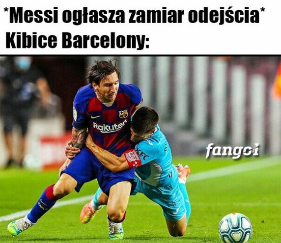 Lionel Messi chce odejść z Barcelony - memy