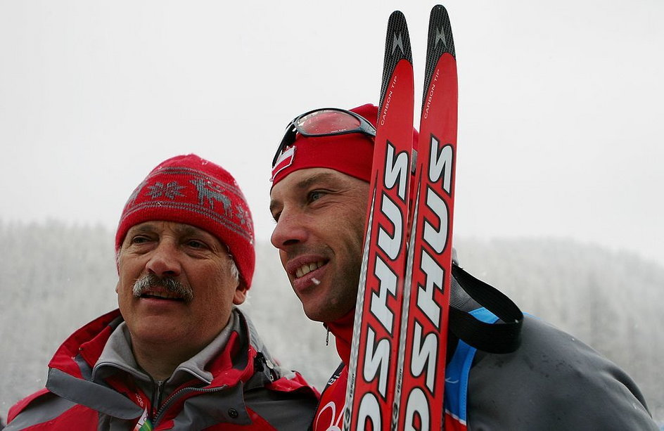 Tomasz Sikora z trenerem Romanem Bondarukiem