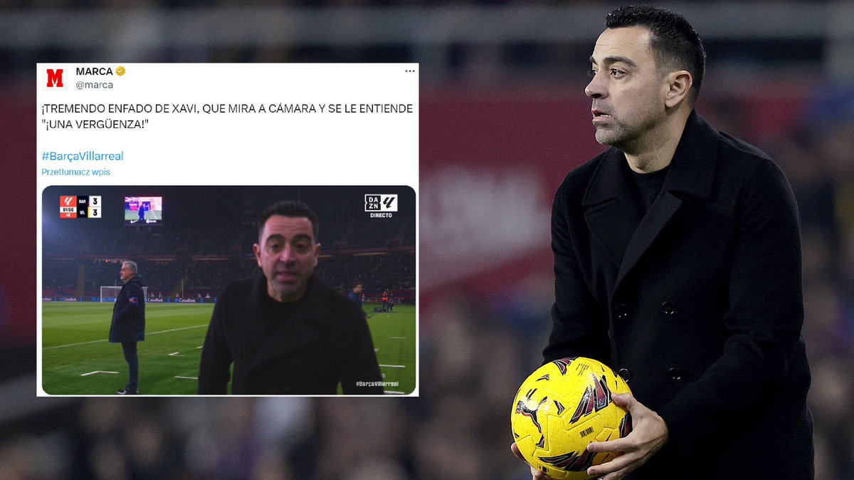 Xavi i jego gniew podczas meczu z Villarreal